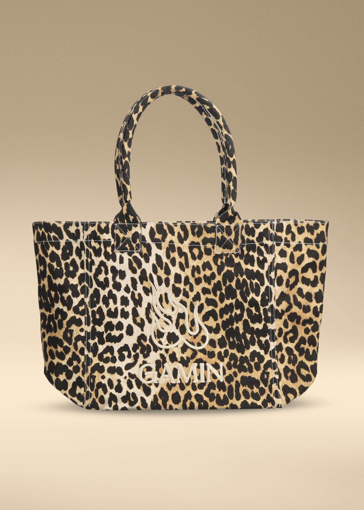 Canvas Gamin Bag Leopardo
