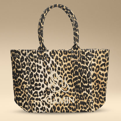 Canvas Gamin Bag Leopardo