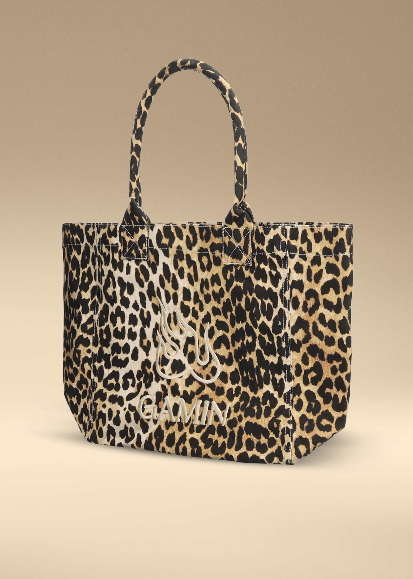 Canvas Gamin Bag Leopardo