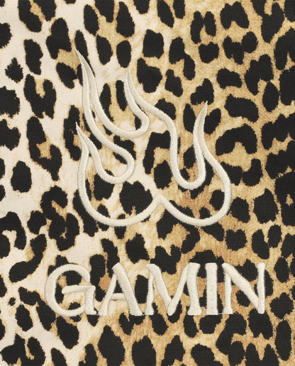 Canvas Gamin Bag Leopardo